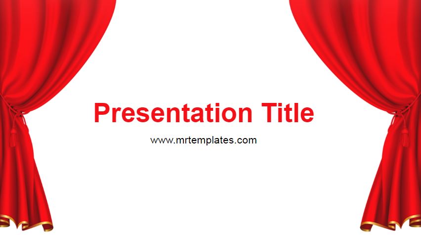 Red Curtain Ppt Template Graphicxtreme