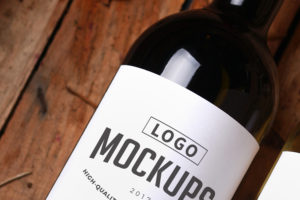 wine label closeup mockup