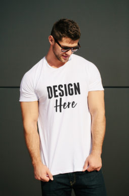 Realistic Shirt Mockup on Real Male Model - PSD Mockup Template