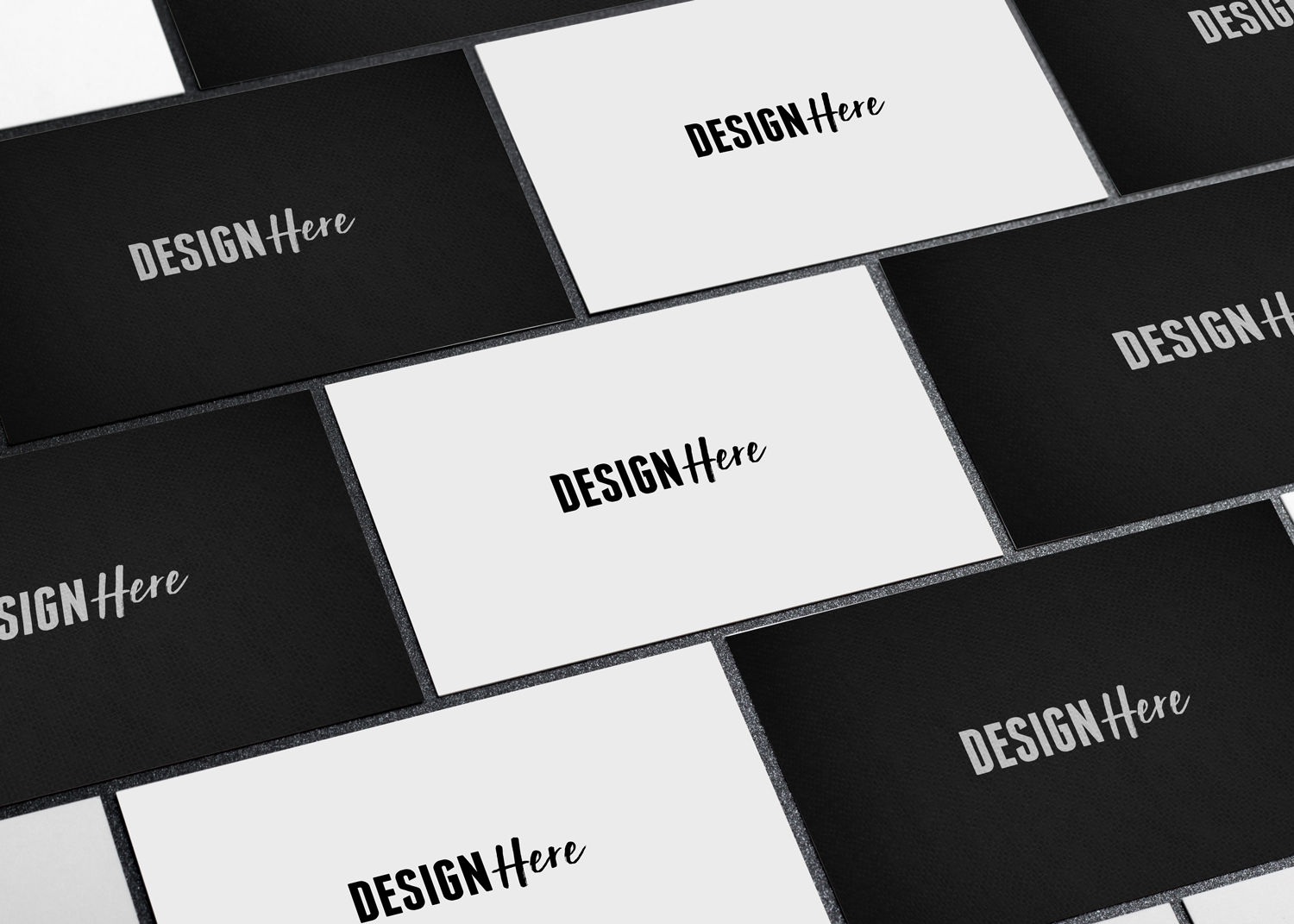 Business Card Mockup (Top View)