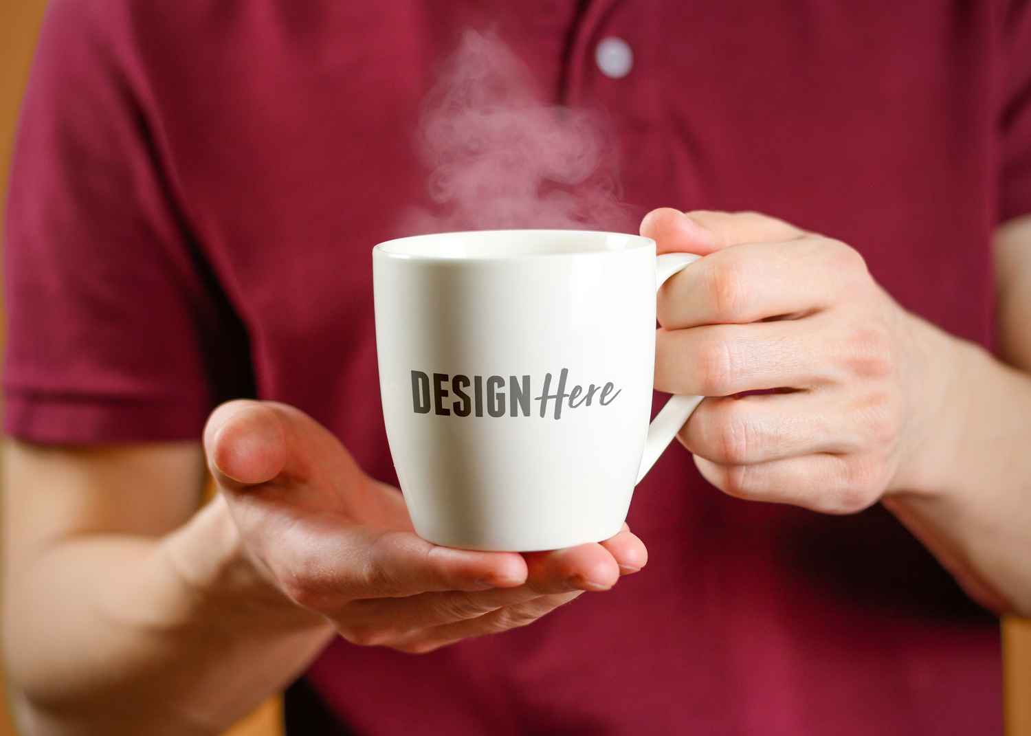 Hot Coffee Mug Mockup