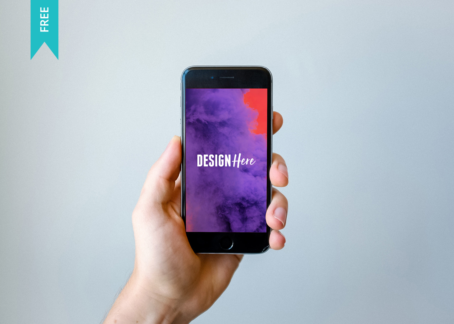 Free iPhone in Hands Mockup