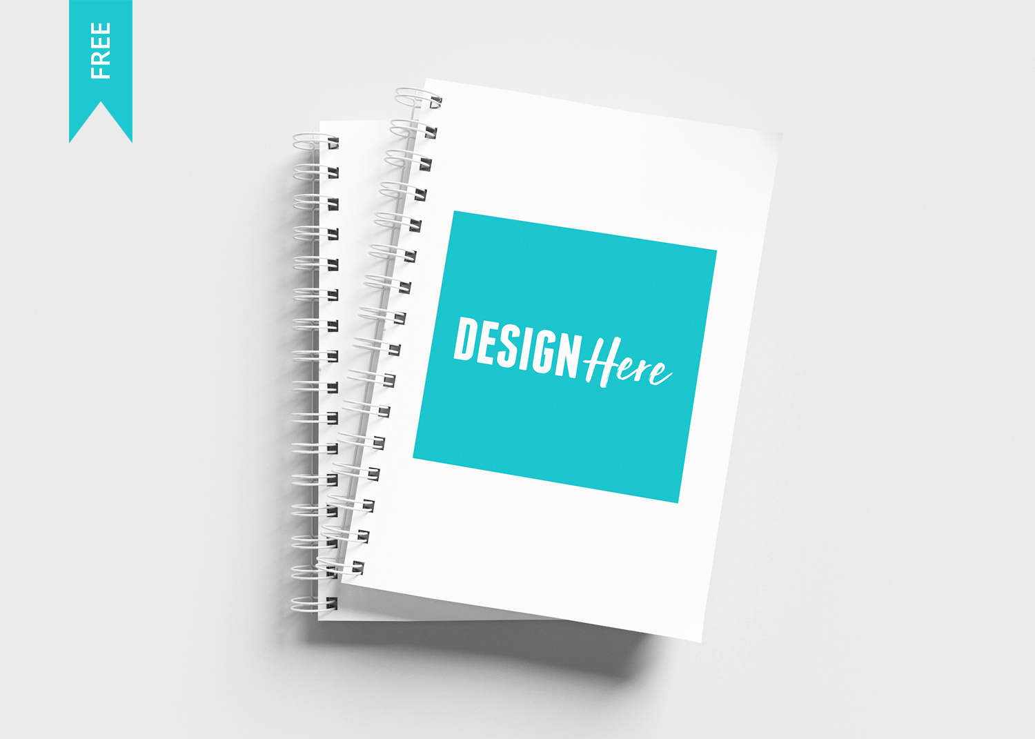 Free Wire Bound Notebook Mockup - PSD Mockup Template - Download Now