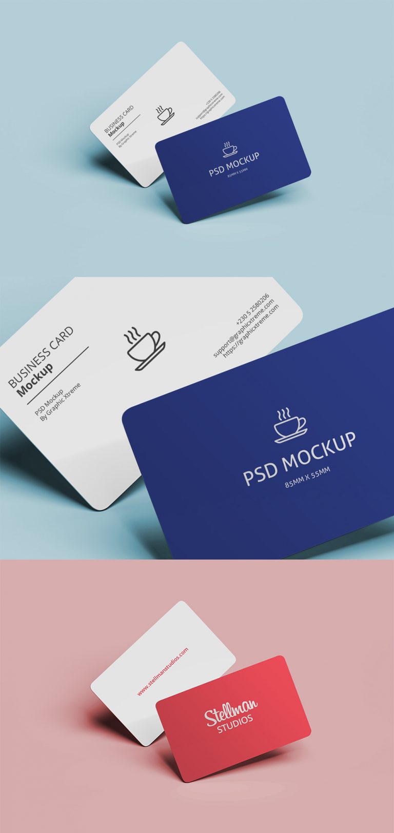 Download Business Card Rounded Corners Mockup - Free Download