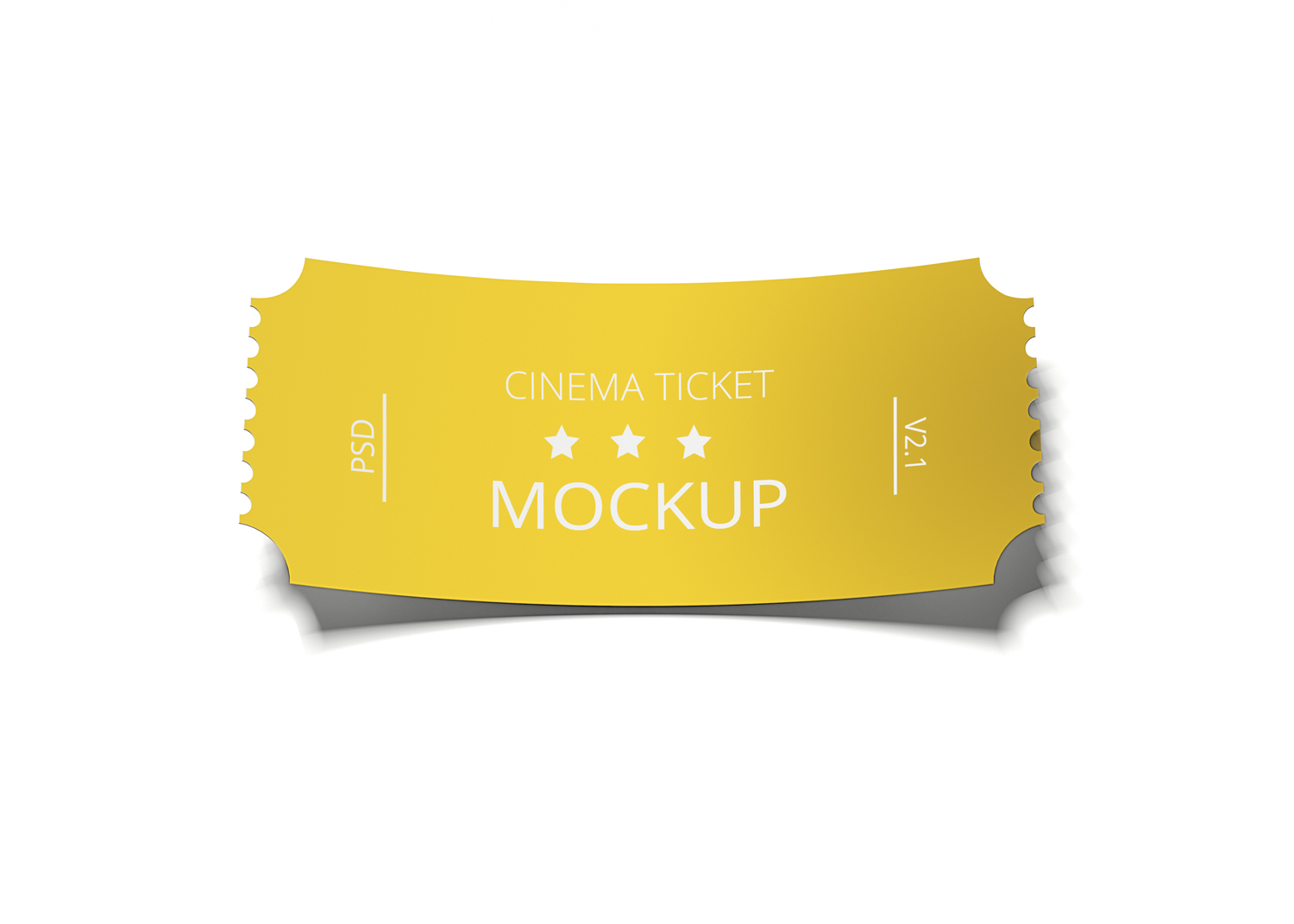 Free Cinema Ticket Mockup