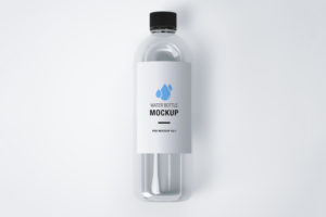 Realistic Water Bottle Mockup