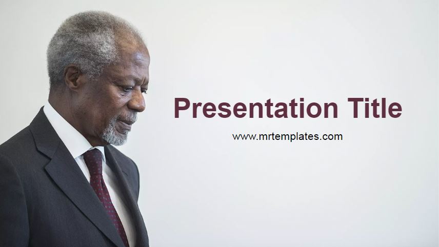 Kofi Annan PowerPoint Template
