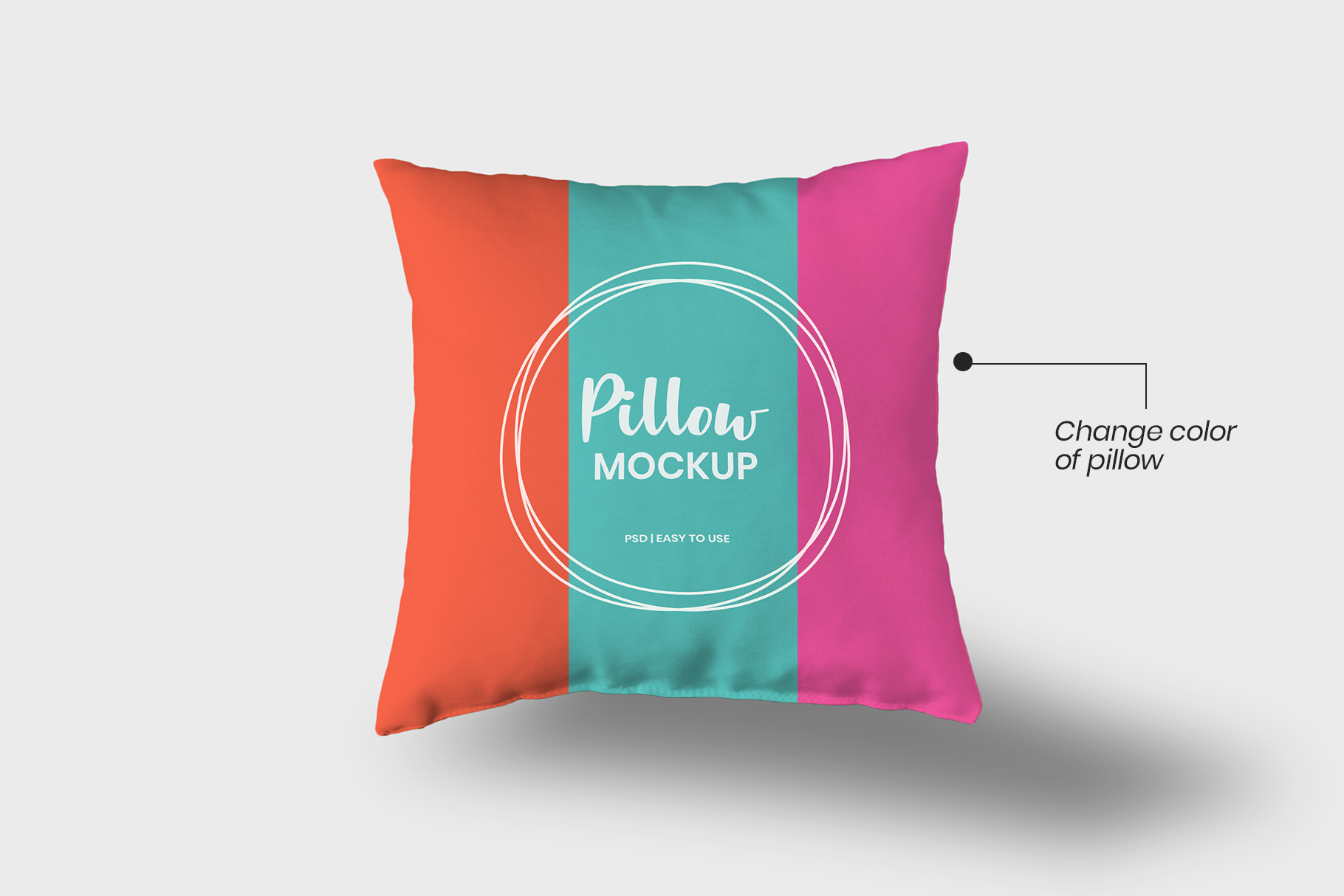Download White Pillow Mockup on Minimal Background - GraphicXtreme