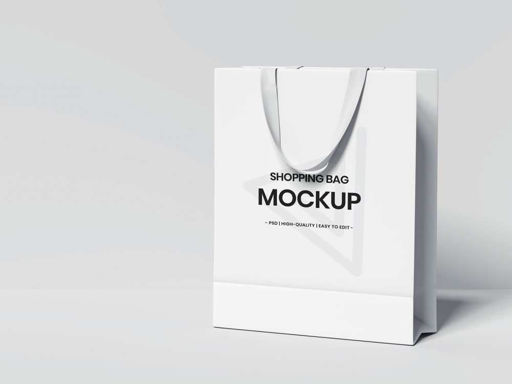 Download Shopping Bag Mockup on White Background - GraphicXtreme