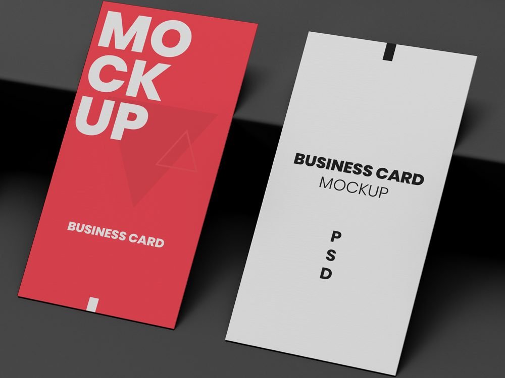 Download Vertical Business Card Mockups - GraphicXtreme