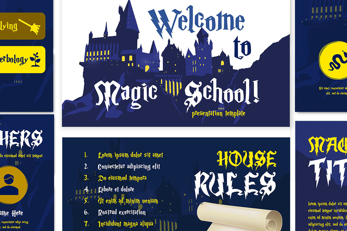 Harry Potter Ppt Template Magic School Powerpoint