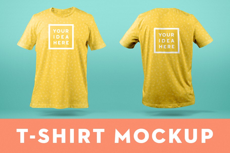 Front and Back Yellow T-Shirt